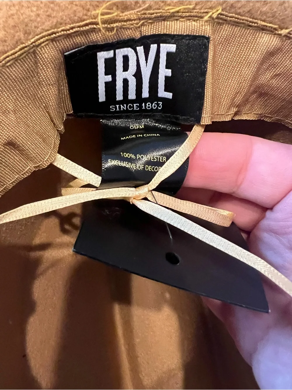 Frye Western Style Wide Brimmed Cowgirl/boy Hat OSFM Camel Boho Rodeo Rancher